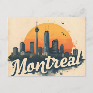 Montreal Kanada Retro Vintage Skyline Postkarte