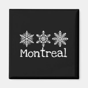 Montreal Kanada Schneeflocken Schnee Winter Skifah Magnet