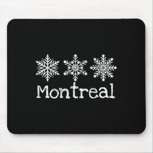 Montreal Kanada Schneeflocken Schnee Winter Skifah Mousepad