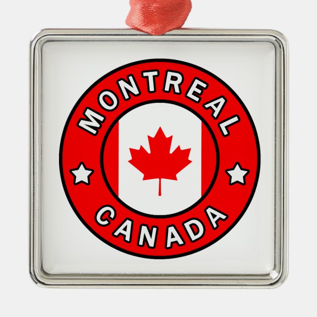 Montreal Kanada Silbernes Ornament (Vorne)