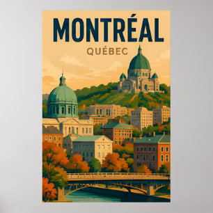 Montreal Kanada Skyline Historische Stadt Reise Poster