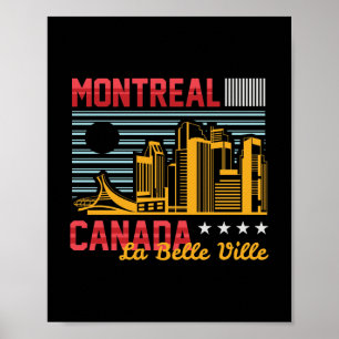 Montreal Kanada Skyline Retro Reise Grafikdesign Poster