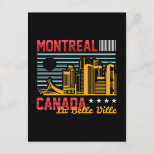 Montreal Kanada Skyline Retro Reise Grafikdesign Postkarte