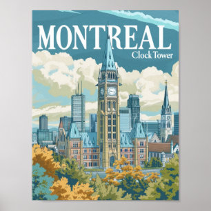 Montreal Kanada Vintage Berühmter Reiseort Poster