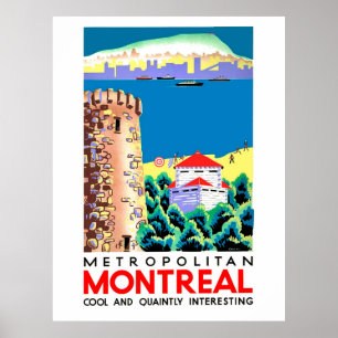 Montreal, Kanada, Vintage-Reise Poster