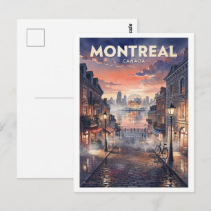 Montreal Kanada Vintage Reise Postkarte