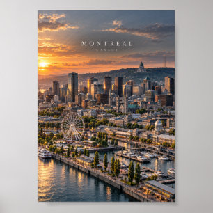 Montréal Kinematografische Monochrome Stadt Kunst Poster