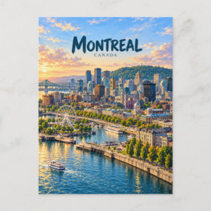 Montreal Malerische Reise Kunst Postkarte