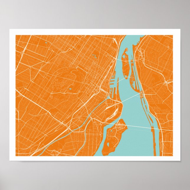 Montreal Map Poster (Vorne)