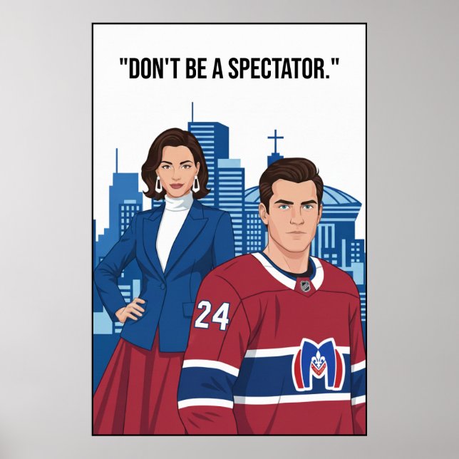 Montreal Metros Hockeyspieler-Motivationskunst Poster (Vorne)