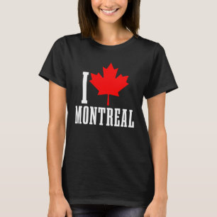 Montreal Quebec Canada Maple Leaf Kanadische Flagg T-Shirt