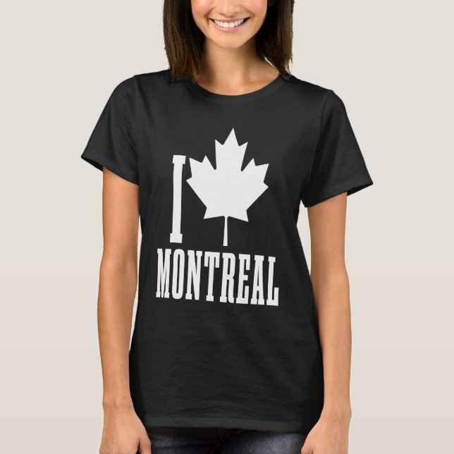 Montreal Quebec Canada Maple Leaf Red Canadian Fla T-Shirt (Vorderseite)