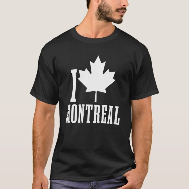 Montreal Quebec Canada Maple Leaf Red Canadian Fla T-Shirt (Vorderseite)