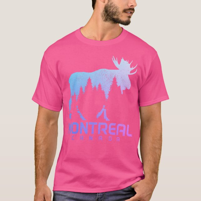 Montreal Quebec Canada Moose Souvenir T-Shirt (Vorderseite)