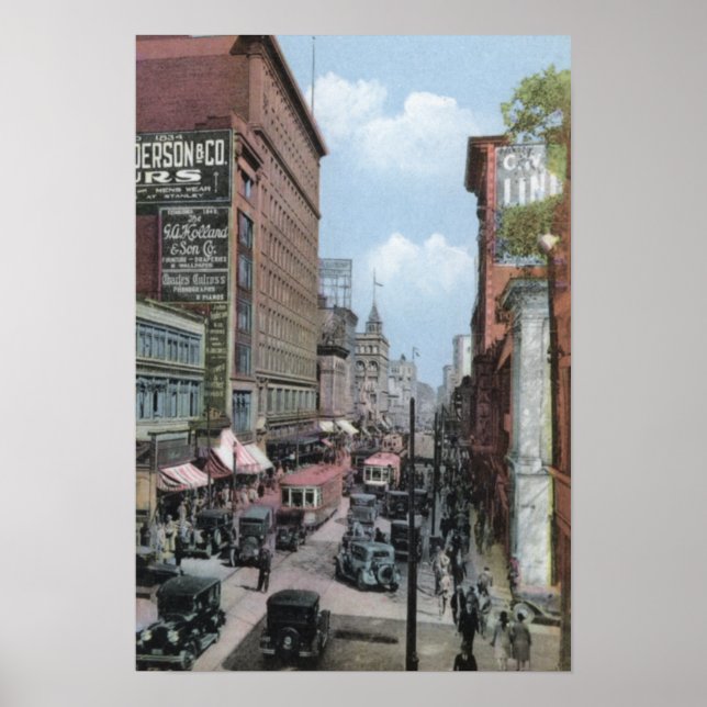 Montreal Quebec Canada St Catherine Street Poster (Vorne)