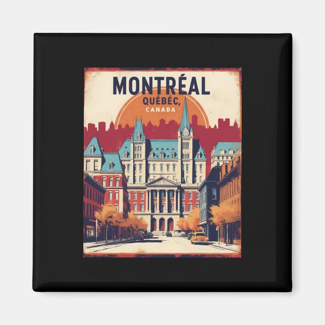 Montreal Quebec Kanada Vintage Travel Touris 1950 Magnet (Vorne)