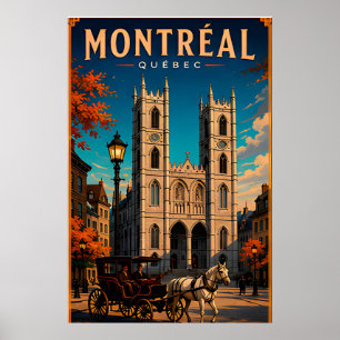 ⛪ Montreal Quebec Reise Retro 🇨🇦 Poster