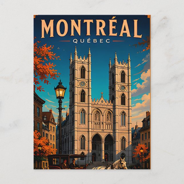 ⛪ Montreal Quebec Reise Retro 🇨🇦 Postkarte (Vorderseite)