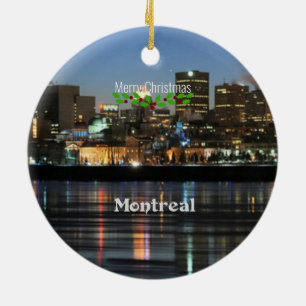 Montreal Skyline - Frohe Weihnachten Keramik Ornament