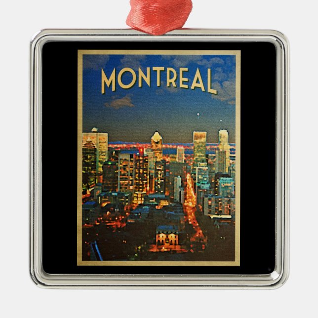 Montreal Skyline Ornament Aus Metall (Vorne)