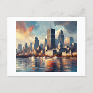 Montreal Skyline, Postkarte