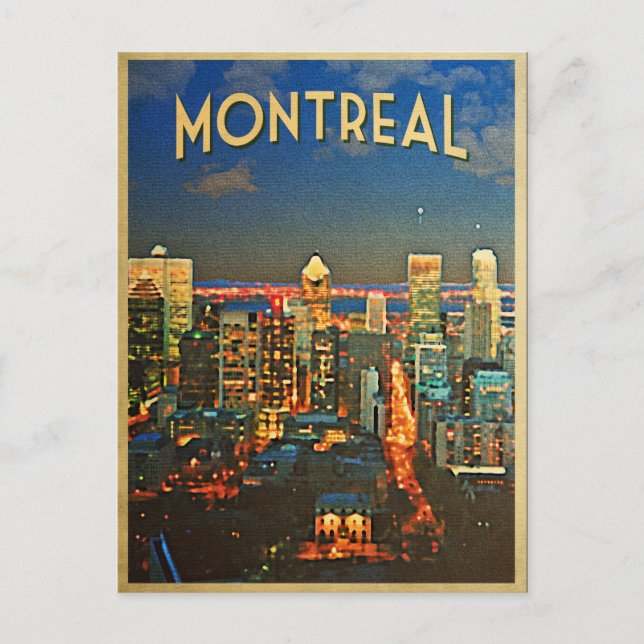 Montreal Skyline Postkarte (Vorderseite)