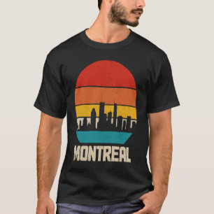 Montreal Skyline Quebec Kanada Vintage Retro Stolz T-Shirt