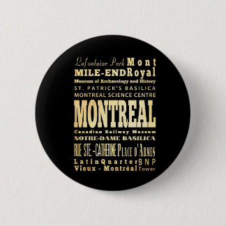 Montreal-Stadt der Kanada-Typografie-Kunst Button