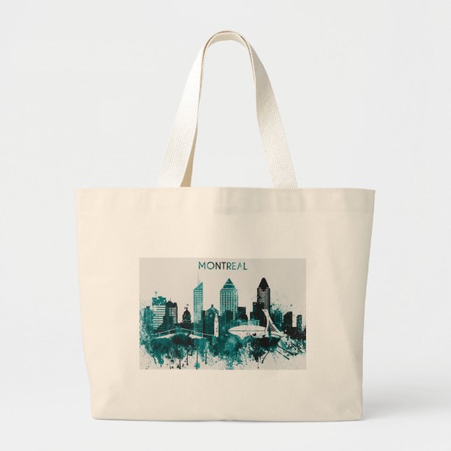 Montreal-Stadt-Skyline Jumbo Stoffbeutel (Vorne)