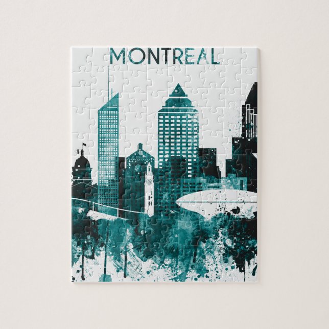 Montreal-Stadt-Skyline Puzzle (Vertikal)