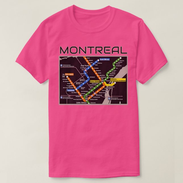 Montreal Transit Metro Kunstvoll wandern im Valle  T-Shirt (Design vorne)