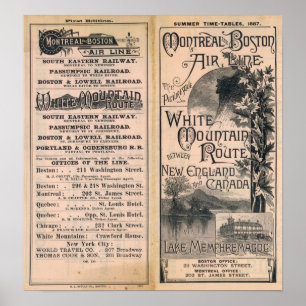 Montreal und Boston Air Line Poster