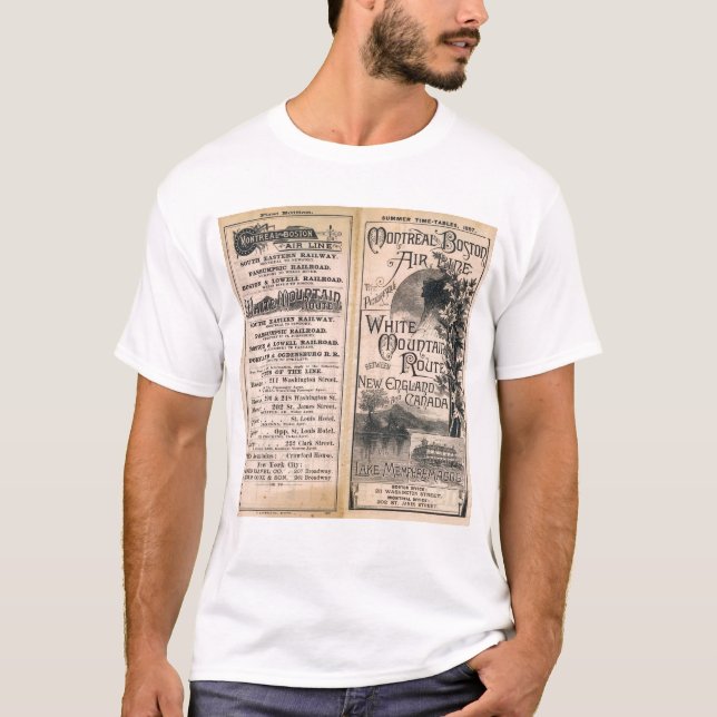 Montreal- und Boston-Luftverkehrslinie T-Shirt (Vorderseite)