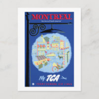 Montreal Vintage Travel Poster Zurück in die Zukun