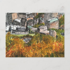 Montreal vom Berg königlich, Wasserfarbe, Postkarte