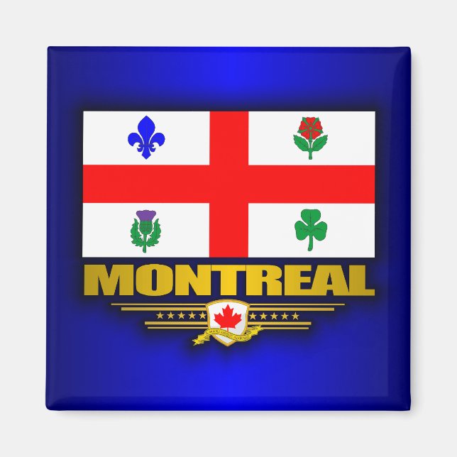 Montrealer Flagge Magnet (Vorne)