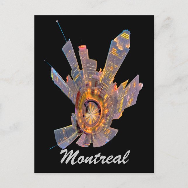 Montrealer Mini-Planet Postkarte (Vorderseite)