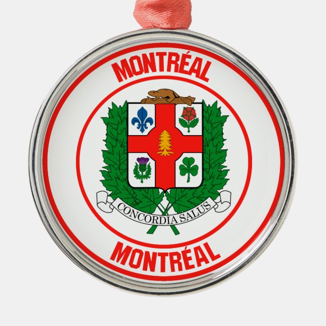 Montrealer RundEmblem Ornament Aus Metall (Vorne)