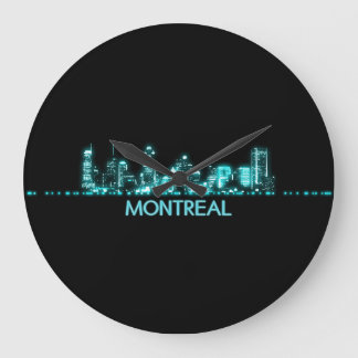 Montrealer Skyline Große Wanduhr