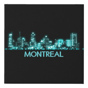 Montrealer Skyline Künstlicher Leinwanddruck