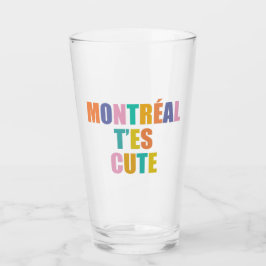 Montrealer Stadttypografie modern farbenfroh Glas