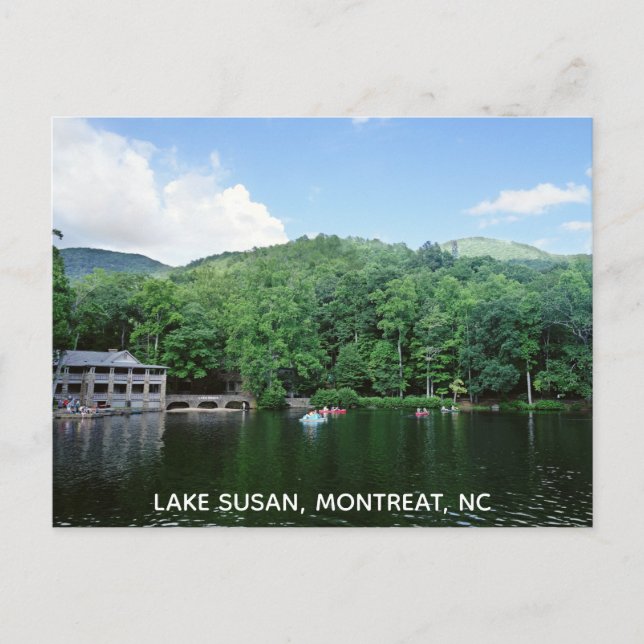 Montreat North Carolina Lake Susan Travel Foto Postkarte (Vorderseite)