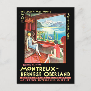Montreux, Berner Oberland, Schweiz Postkarte