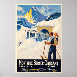 Montreux Berner Oberland Schweizer Alpen Schweiz Poster