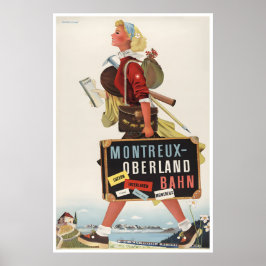 Montreux Reiseplakat Schweiz Kunst Schweizer Schil Poster