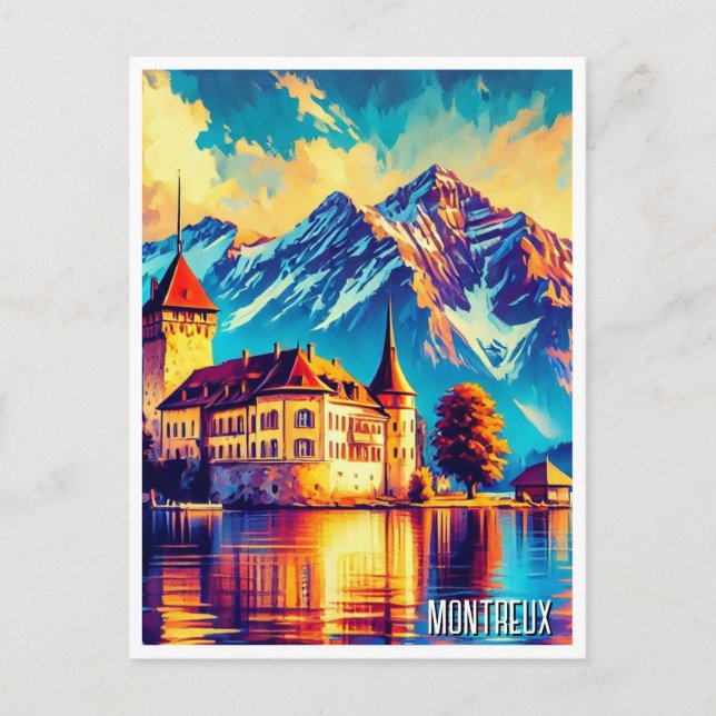 Montreux Schweiz Postkarte (Vorderseite)