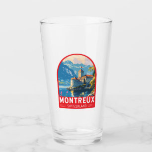 Montreux Schweiz Reise Kunst Vintage Glas