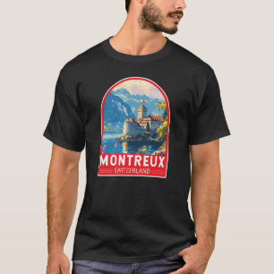 Montreux Schweiz Reise Kunst Vintage T-Shirt