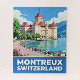 Montreux Schweiz Reise Seeblick Puzzle