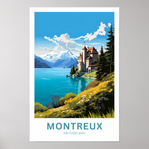 Montreux Schweiz Reisen Print Poster